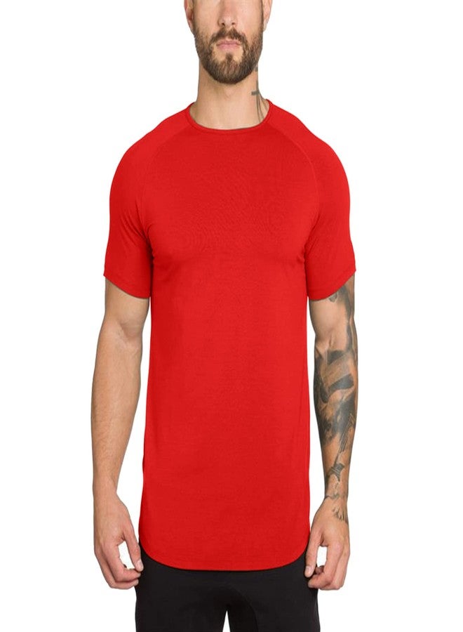 TEZO Mens Gym Workout Slim Fit Short Sleeve T-Shirt Cotton Performance Athletic Shirts Running Fitness Tee Loungewear(SORDBK 2XL) - Image 2